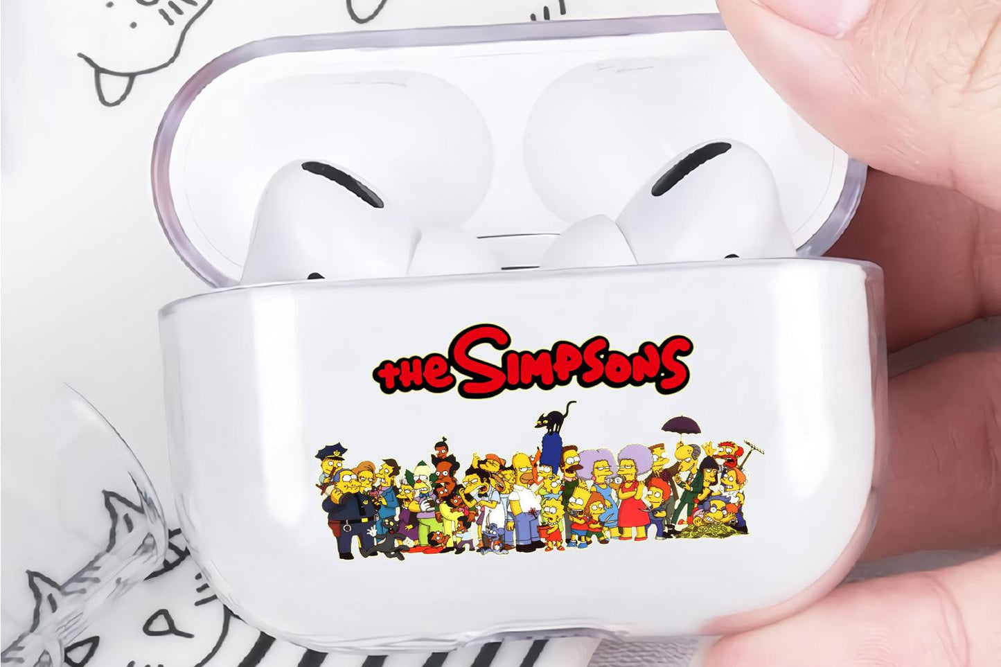 The Simpsons All Character Apple Airpod Pro 2 Clear Case-Xtracase