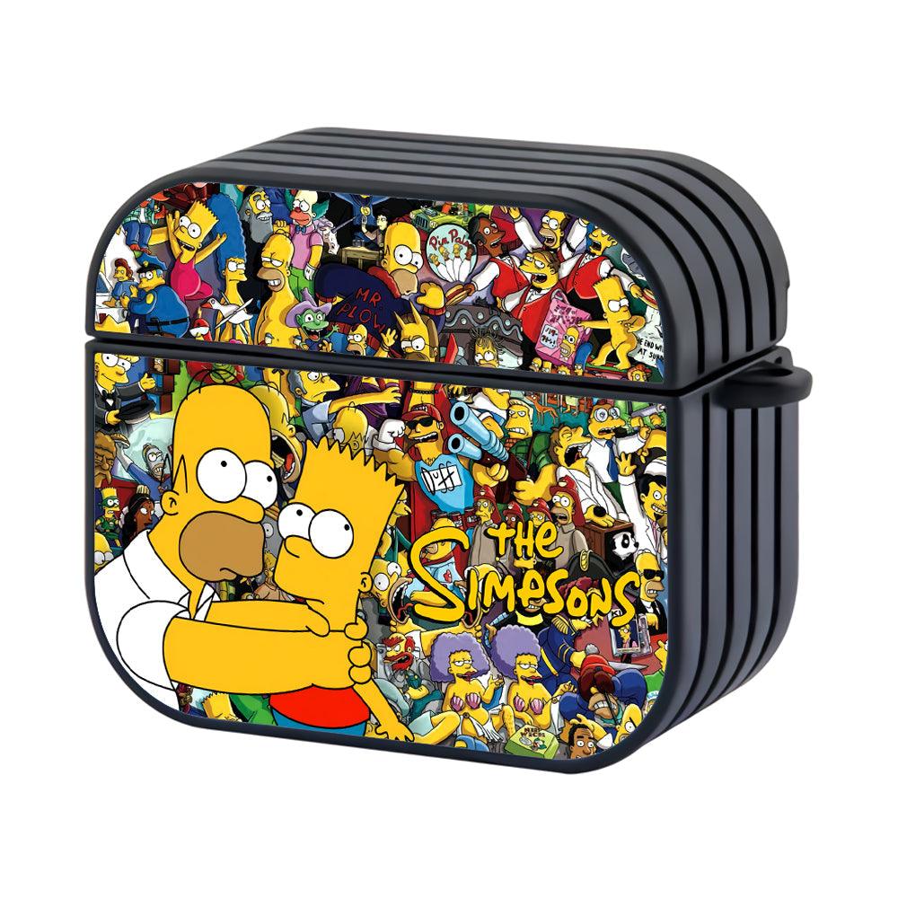 The Simpsons Father and Son Collaboration Hard Plastic Case Cover For Apple Airpods 3-Xtracase