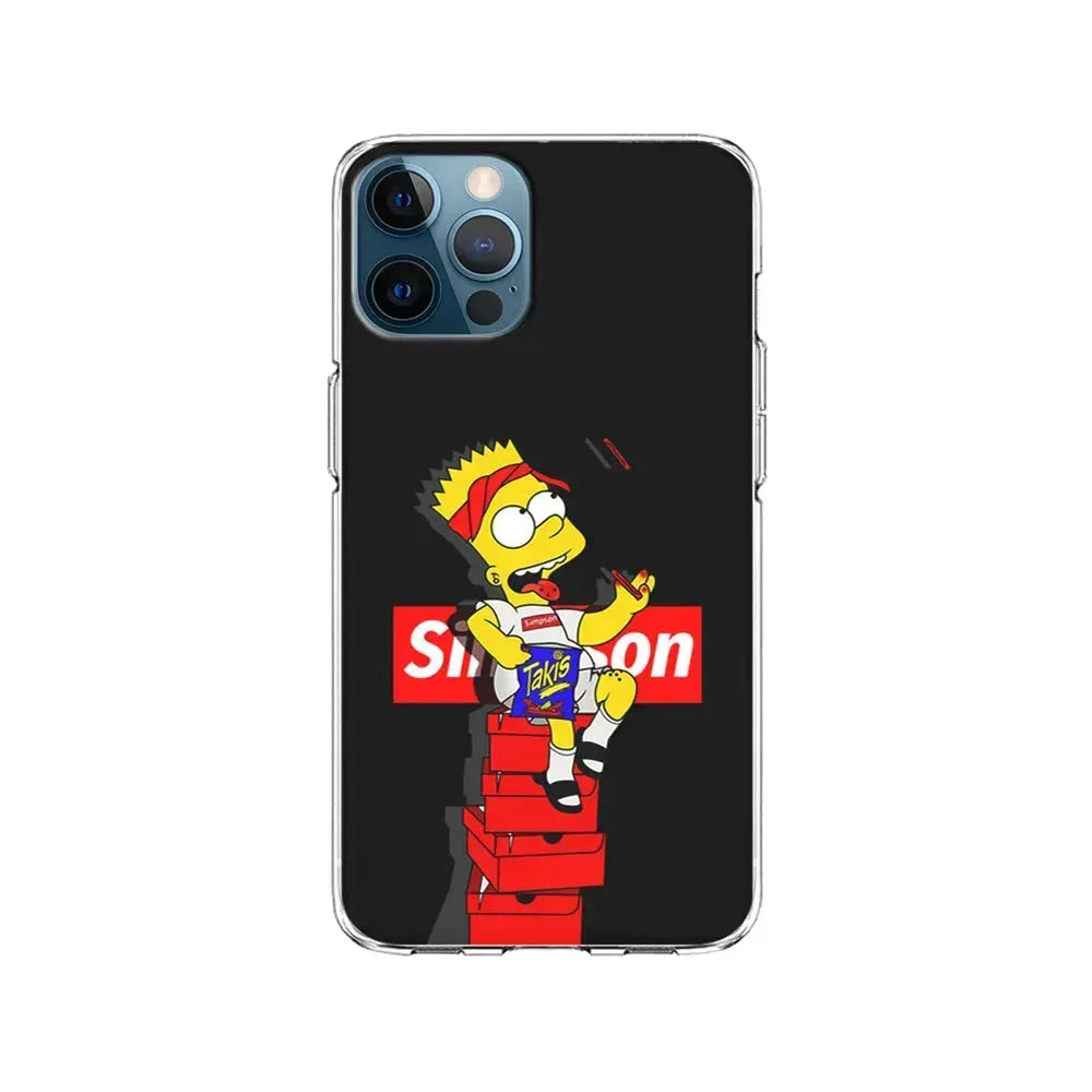 The Stylish Bart Simpson iPhone 15 Pro Max Case-Clear Soft Case-Xtracase