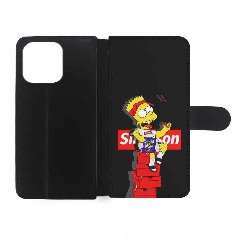 The Stylish Bart Simpson iPhone 15 Pro Max Case-Flip Wallet Case-Xtracase