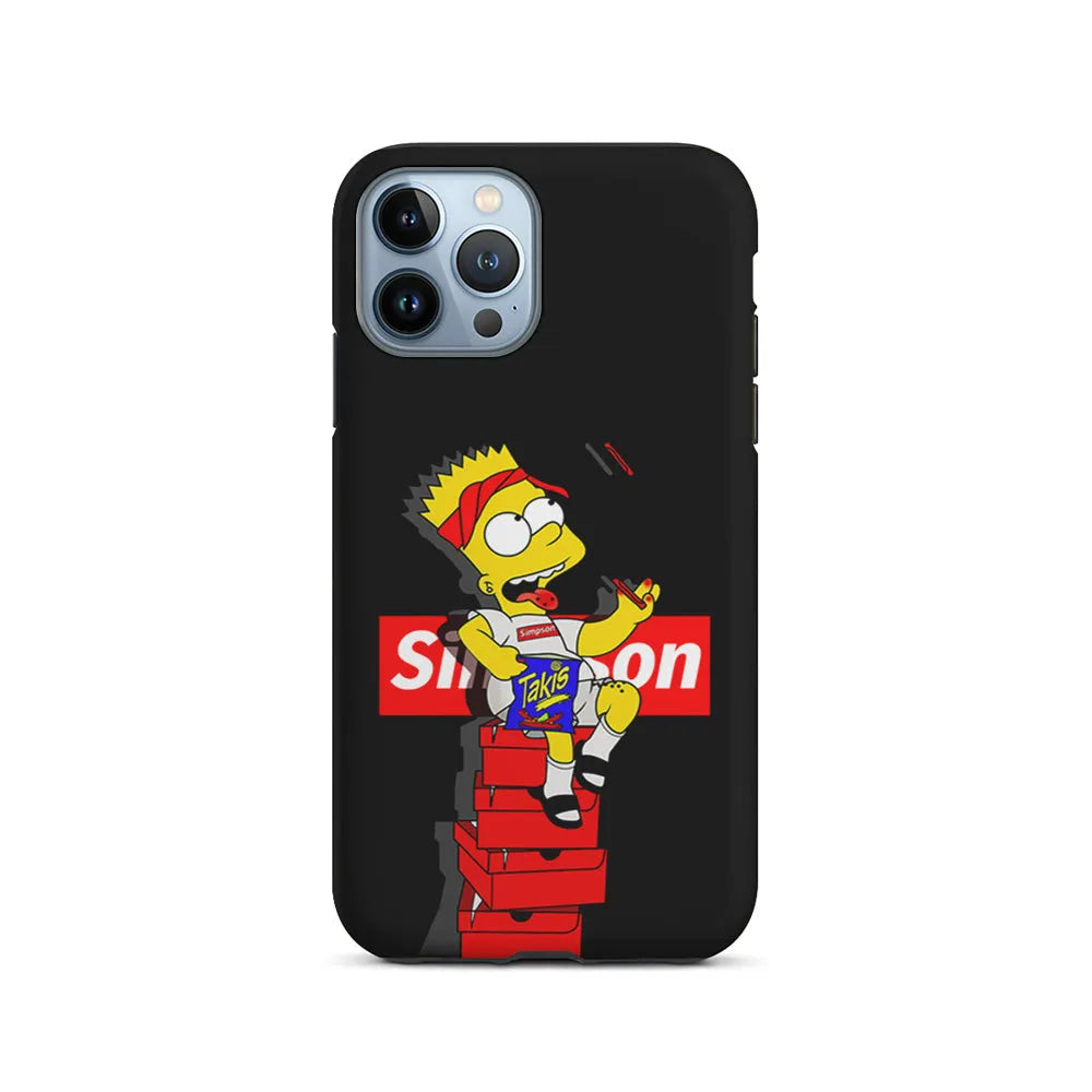 The Stylish Bart Simpson iPhone 13 Pro Case-2 in 1 Tough Case-Xtracase