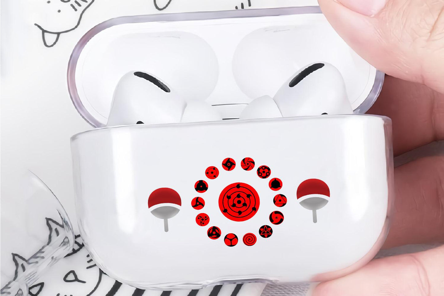 The Uchiha's Sharingan Form Protective Clear Case Cover For Apple Airpod Pro 3-Xtracase