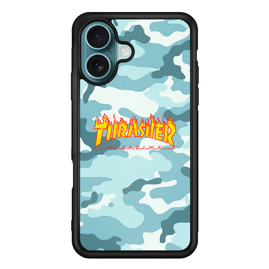 Thrasher Camo Light Blue iPhone 16 Plus Case - Xtracase