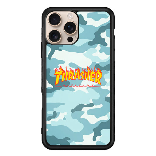 Thrasher Camo Light Blue iPhone 16 Pro Case - Xtracase