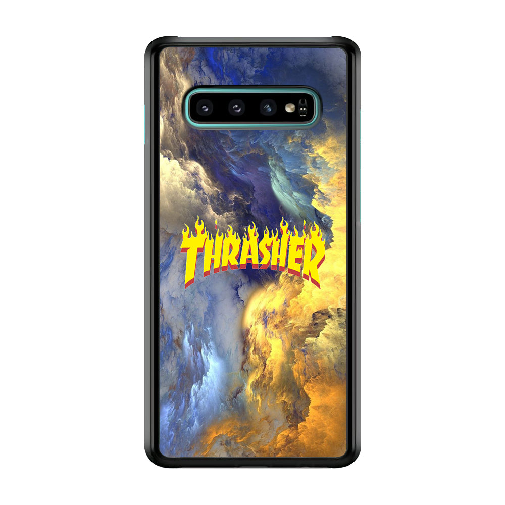 Thrasher Golden Smoke Samsung Galaxy S10 Case-Xtracase