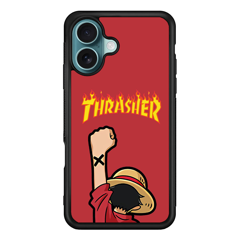 Thrasher Maroon Luffy iPhone 16 Plus Case - Xtracase
