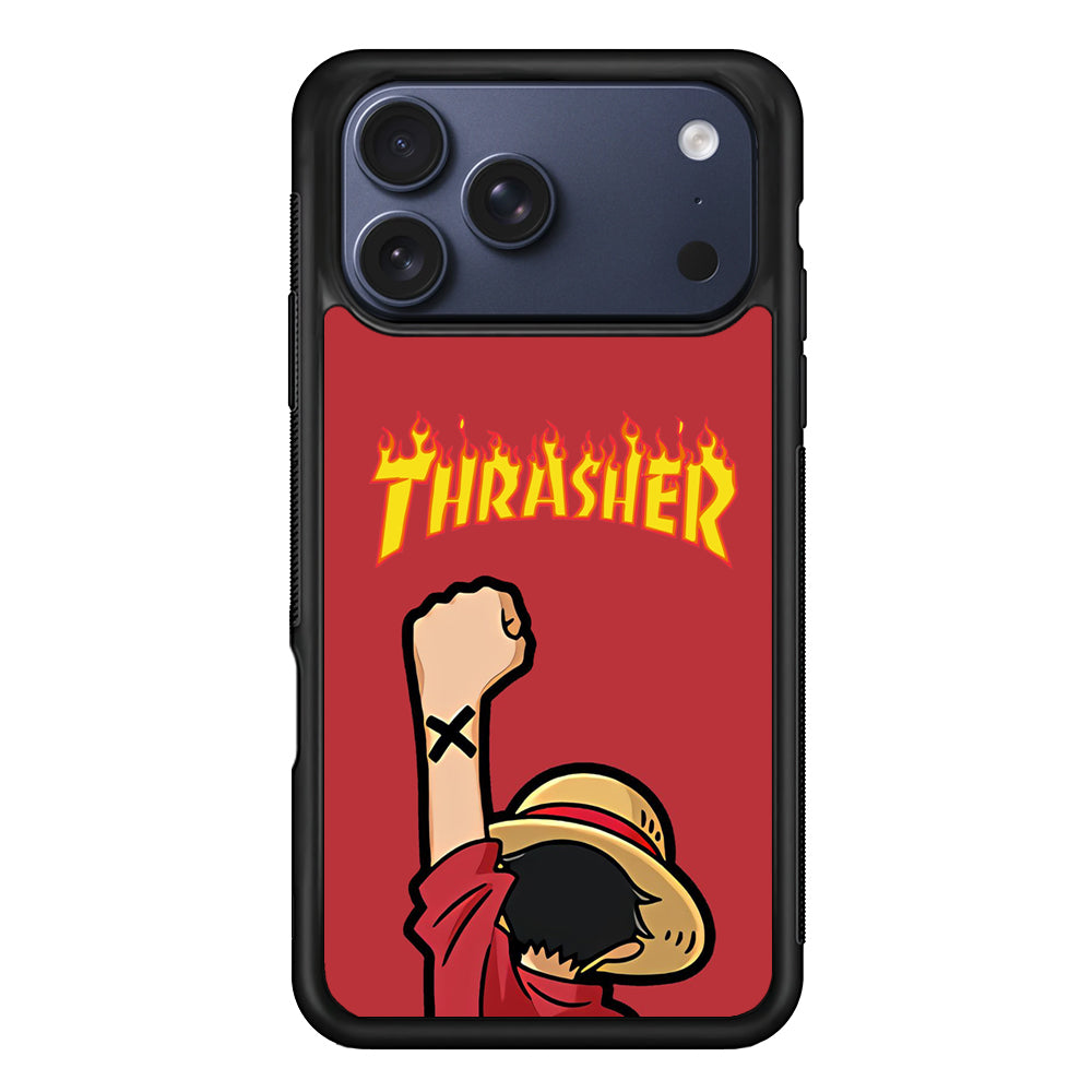 Thrasher Maroon Luffy iPhone 17 Pro Case - Xtracase