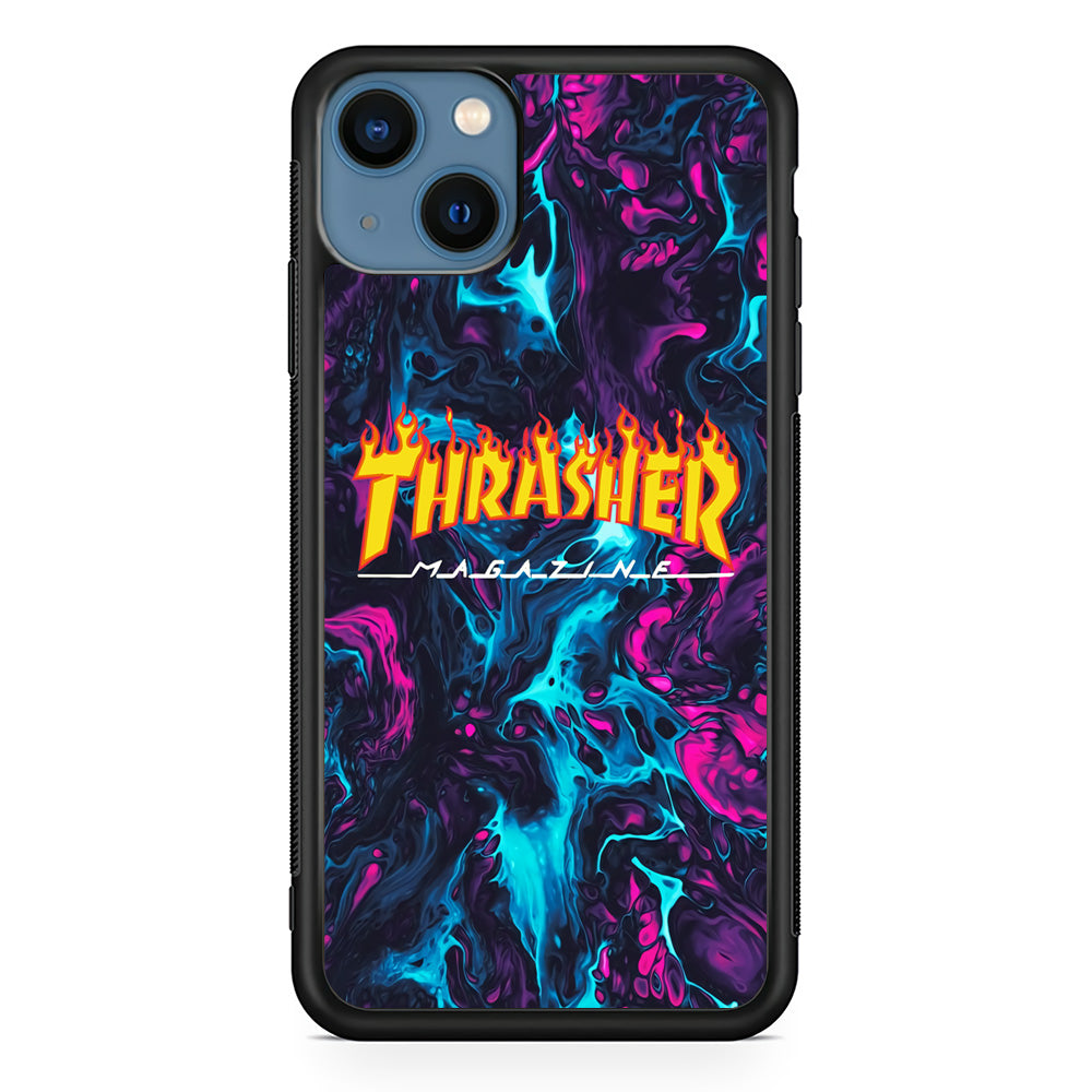 Thrasher Purple Liquid iPhone 14 Plus Case-Xtracase