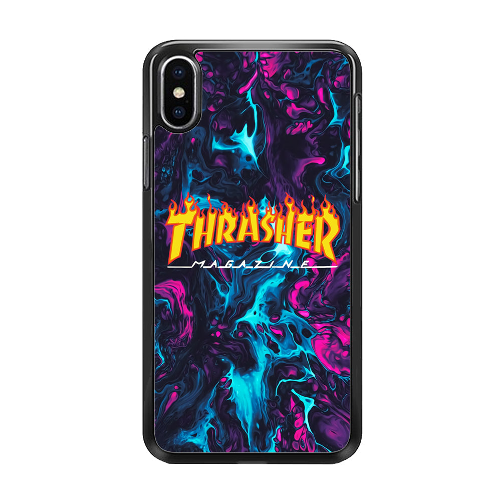 Thrasher Purple Liquid iPhone X Case-Xtracase