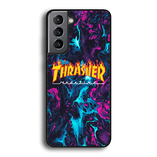 Thrasher Purple Liquid Samsung Galaxy S21 Case-Xtracase