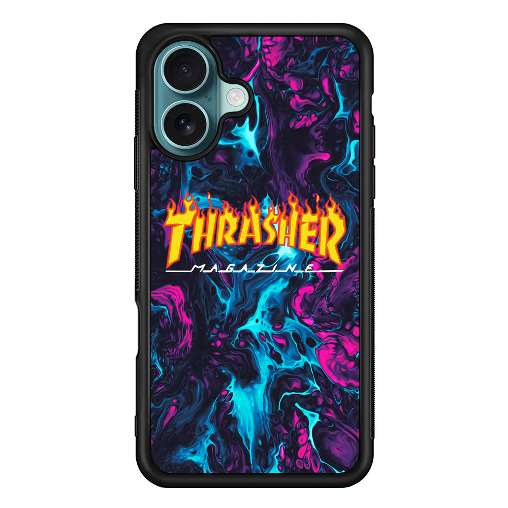 Thrasher Purple Liquid iPhone 16 Plus Case - Xtracase