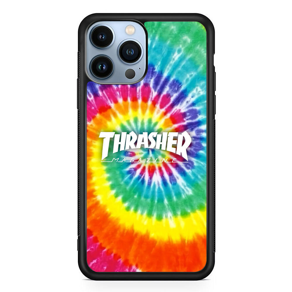 Thrasher Spiral Rainbow iPhone 14 Pro Case-Xtracase