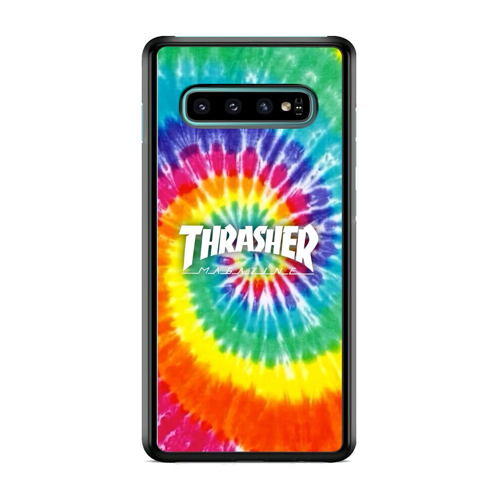 Thrasher Spiral Rainbow Samsung Galaxy S10 Plus Case-Xtracase