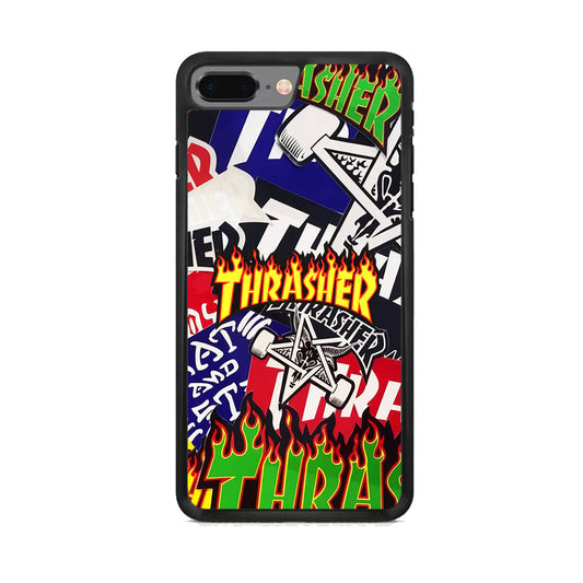 Thrasher Sticker Flat iPhone 7 Plus Case-Xtracase