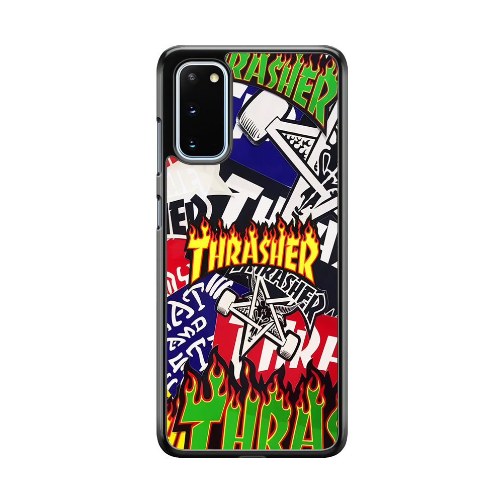 Thrasher Sticker Flat Samsung Galaxy S20 Case-Xtracase