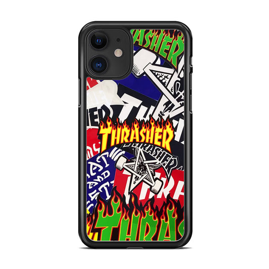 Thrasher Sticker Flat iPhone 11 Case-Xtracase