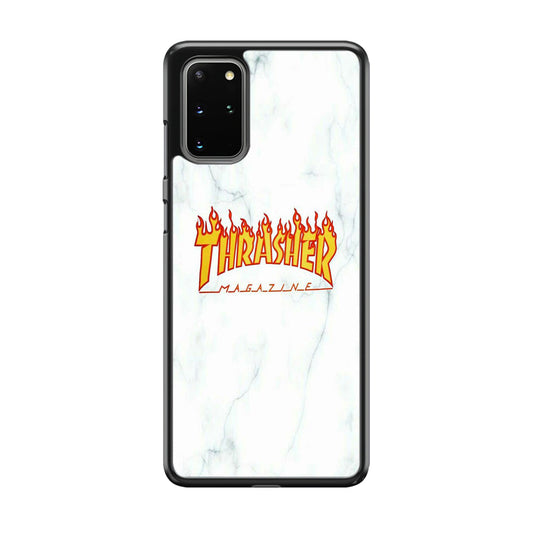 Thrasher White Marble Samsung Galaxy S20 Plus Case-Xtracase
