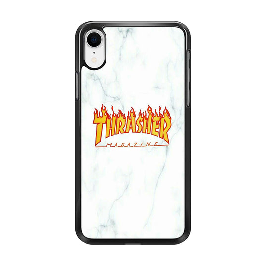 Thrasher White Marble iPhone XR Case-Xtracase