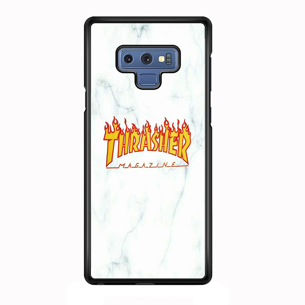 Thrasher White Marble Samsung Galaxy Note 9 Case-Xtracase
