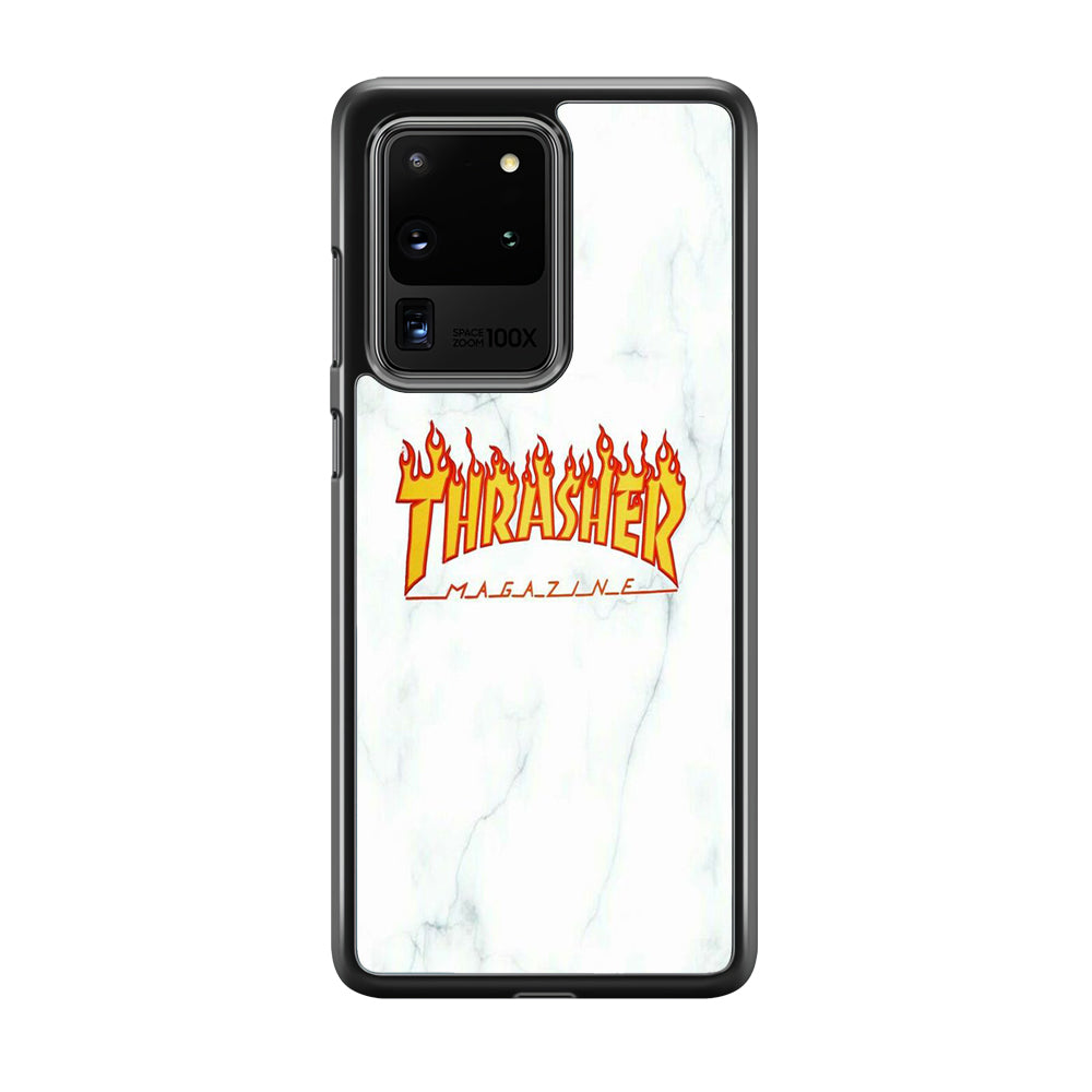 Thrasher White Marble Samsung Galaxy S20 Ultra Case-Xtracase