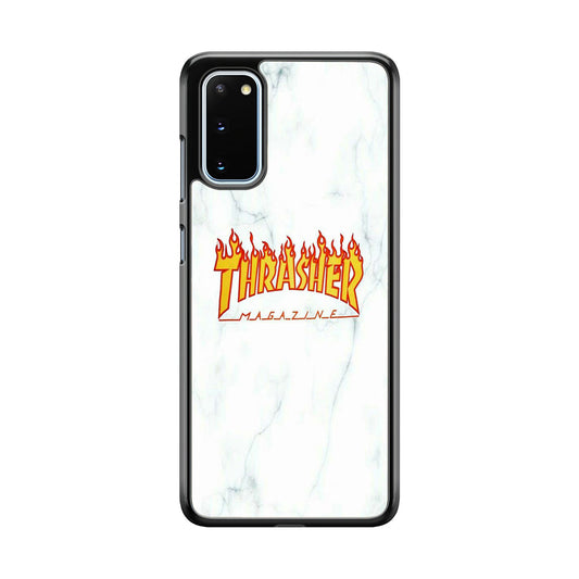 Thrasher White Marble Samsung Galaxy S20 Case-Xtracase