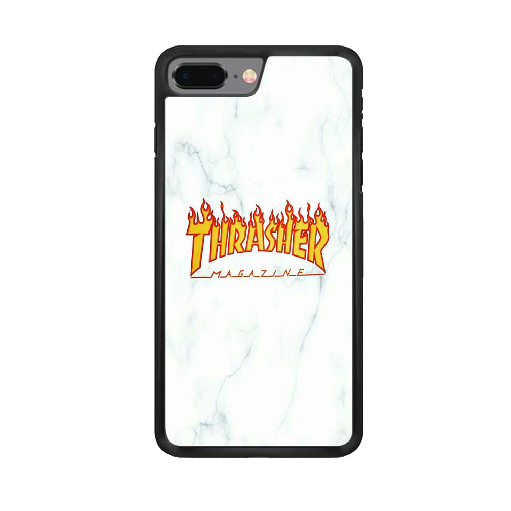 Thrasher White Marble iPhone 7 Plus Case-Xtracase