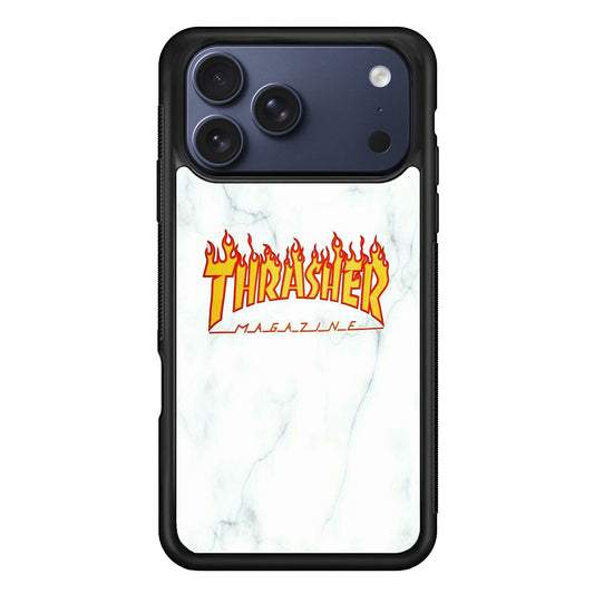 Thrasher White Marble iPhone 17 Pro Case - Xtracase