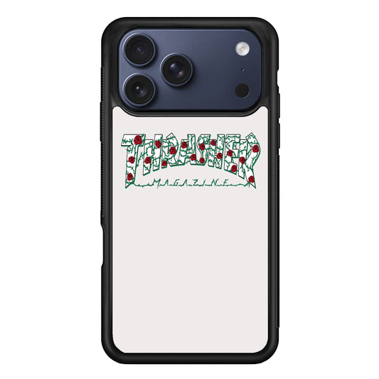 Thrasher White Milk Rose Floral iPhone 17 Pro Case - Xtracase