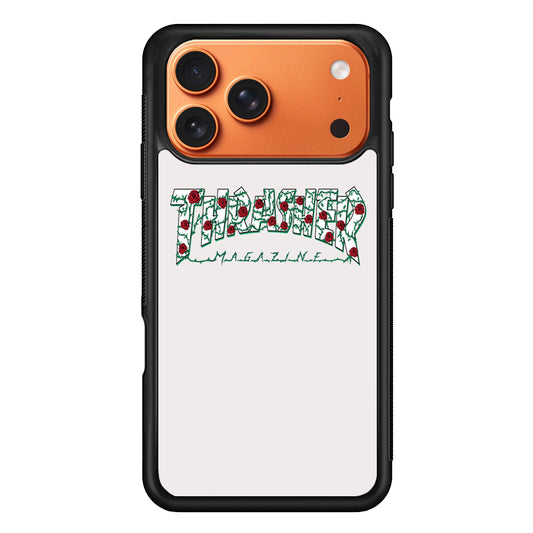 Thrasher White Milk Rose Floral iPhone 17 Pro Max Case