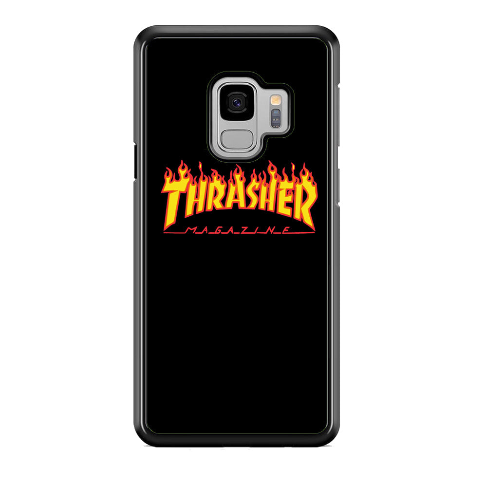Thrasher Magazine Black Simple Fire Samsung Galaxy S9 Case-Xtracase