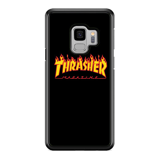 Thrasher Magazine Black Simple Fire Samsung Galaxy S9 Case-Xtracase