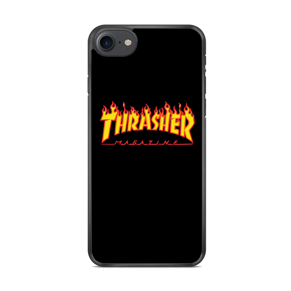 Thrasher Magazine Black Simple Fire iPhone 8 Case-Xtracase