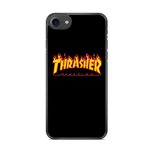 Thrasher Magazine Black Simple Fire iPhone 8 Case-Xtracase