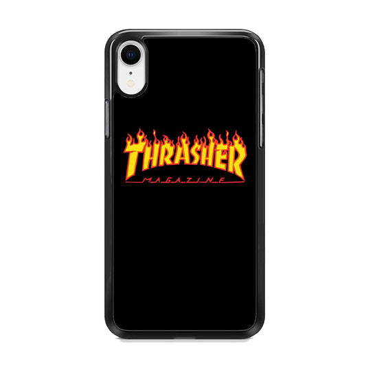 Thrasher Magazine Black Simple Fire iPhone XR Case-Xtracase