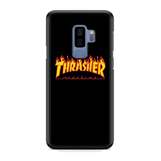 Thrasher Magazine Black Simple Fire Samsung Galaxy S9 Plus Case-Xtracase