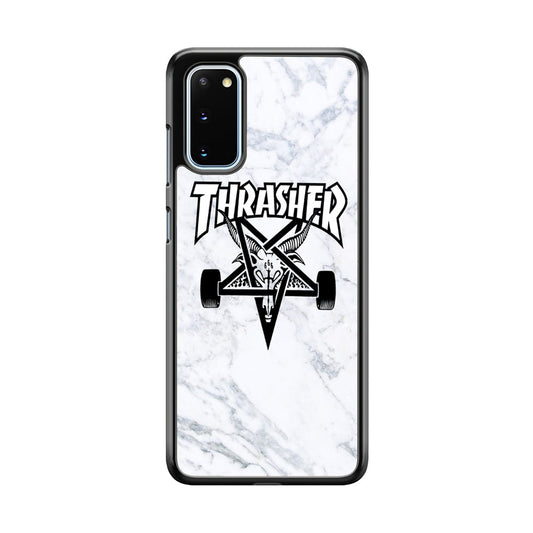 Thrasher x Pentagram White Marble Samsung Galaxy S20 Case-Xtracase