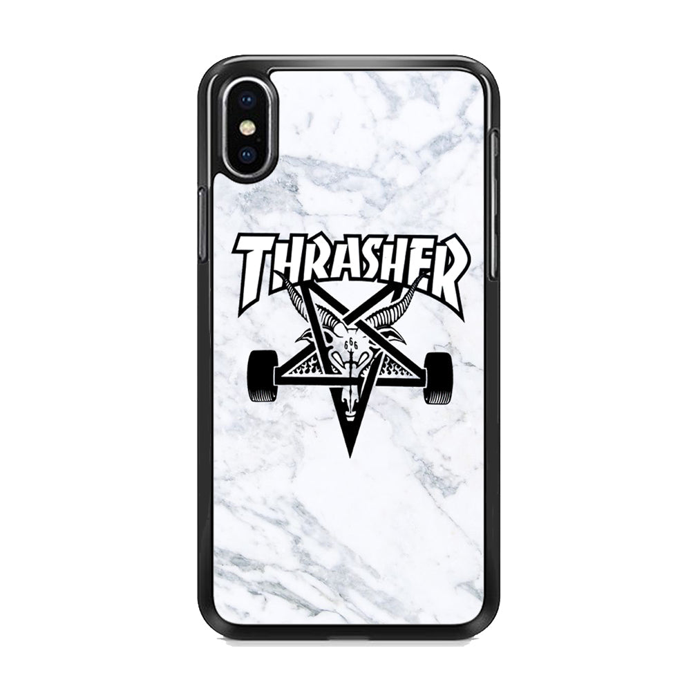 Thrasher x Pentagram White Marble iPhone X Case-Xtracase