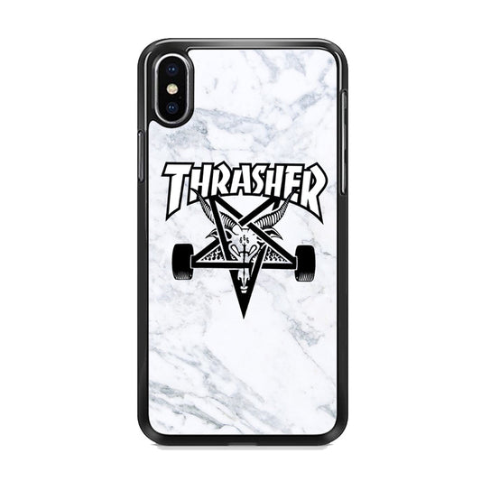Thrasher x Pentagram White Marble iPhone XS MAX Case-Xtracase