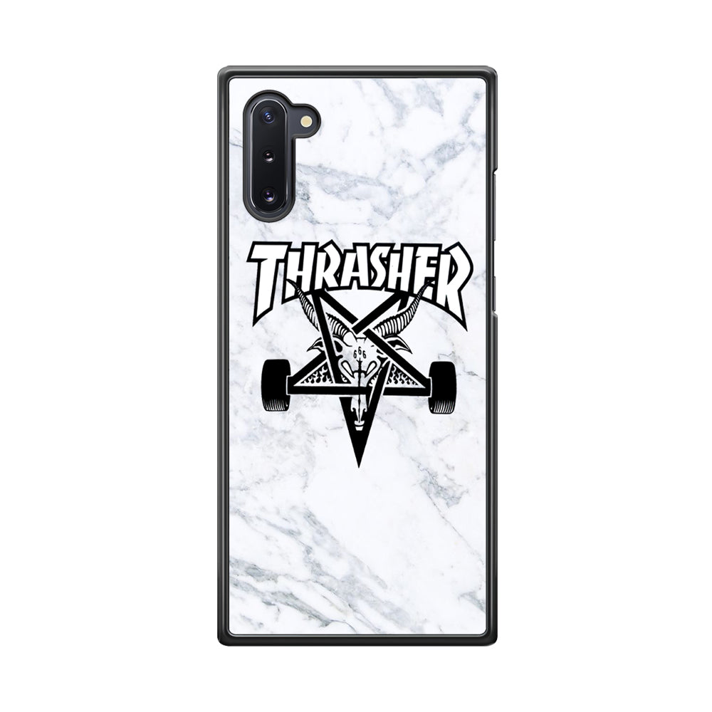Thrasher x Pentagram White Marble Samsung Galaxy Note 10 Case-Xtracase