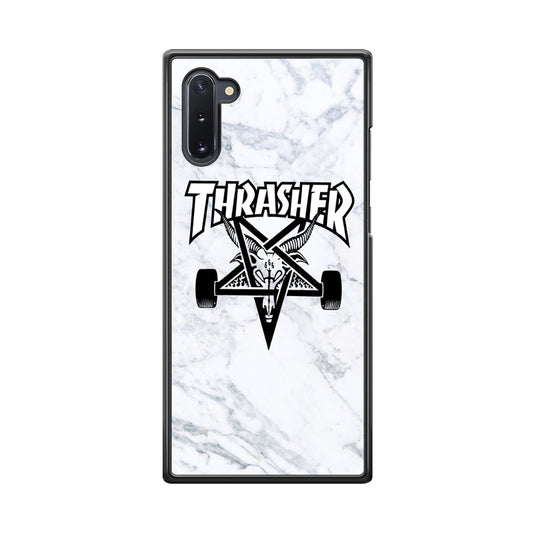 Thrasher x Pentagram White Marble Samsung Galaxy Note 10 Case-Xtracase
