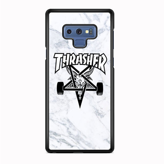 Thrasher x Pentagram White Marble Samsung Galaxy Note 9 Case-Xtracase