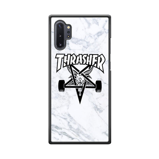 Thrasher x Pentagram White Marble Samsung Galaxy Note 10 Plus Case-Xtracase