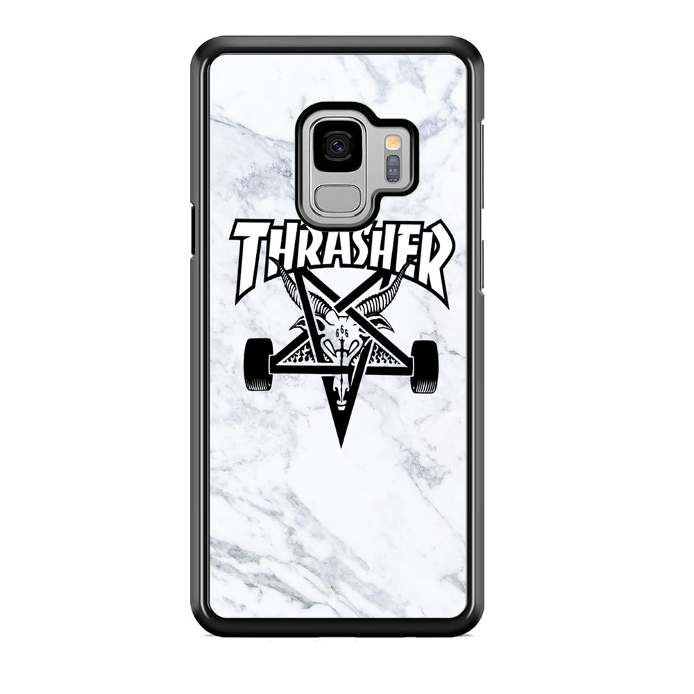 Thrasher x Pentagram White Marble Samsung Galaxy S9 Case-Xtracase