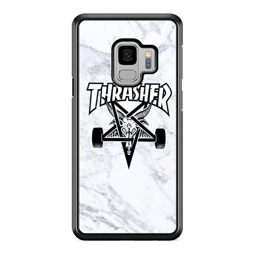 Thrasher x Pentagram White Marble Samsung Galaxy S9 Case-Xtracase