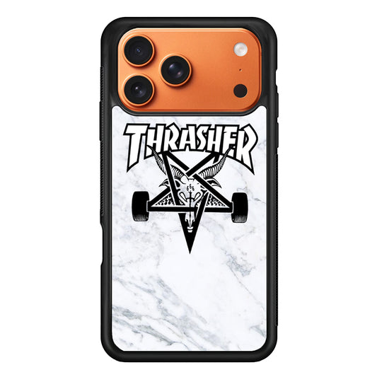Thrasher x Pentagram White Marble iPhone 17 Pro Max Case