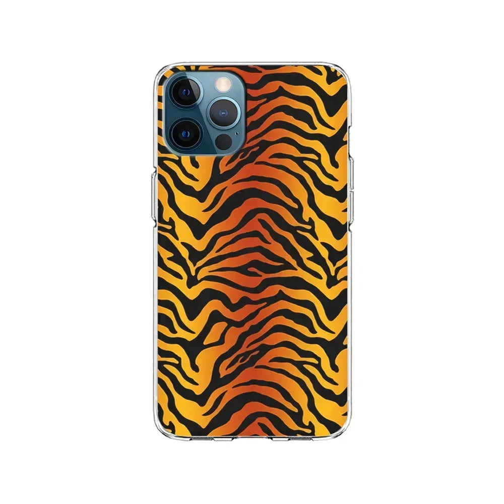 Tiger Stripe Skin Pattern iPhone 15 Pro Max Case-Clear Soft Case-Xtracase