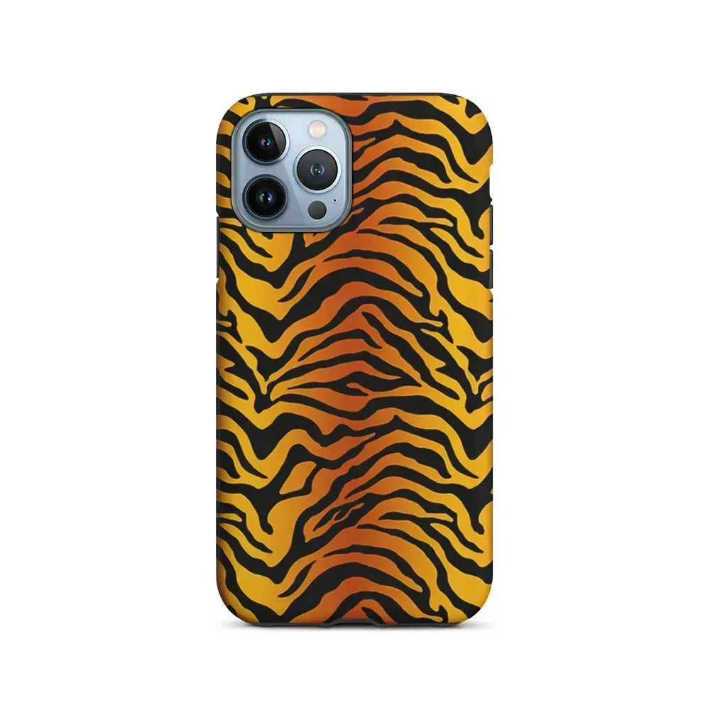 Tiger Stripe Skin Pattern iPhone 15 Pro Max Case-2 in 1 Tough Case-Xtracase