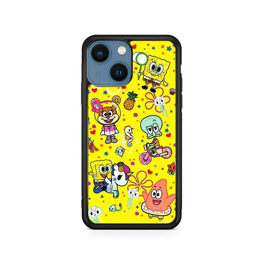 Tokidoki x SpongeBob Squarepants iPhone 13 Mini Case-Rubber / Black (2D Case)-Xtracase