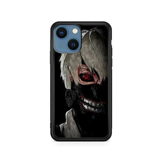 Tokyo Ghoul Ken Kaneki Anime iPhone 13 Mini Case-Rubber / Black (2D Case)-Xtracase