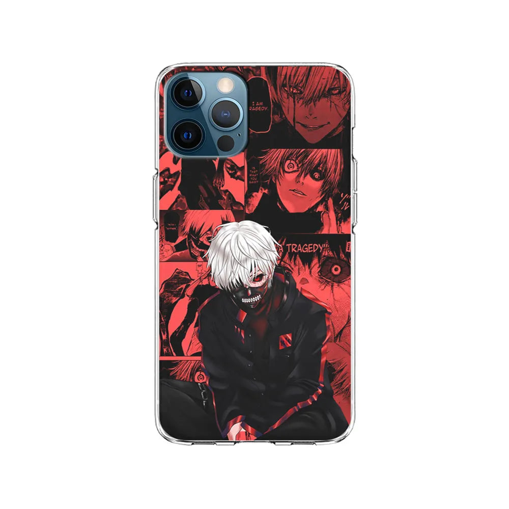 Tokyo Ghoul Ken Kaneki Comic iPhone 13 Pro Max Case-Clear Soft Case-Xtracase